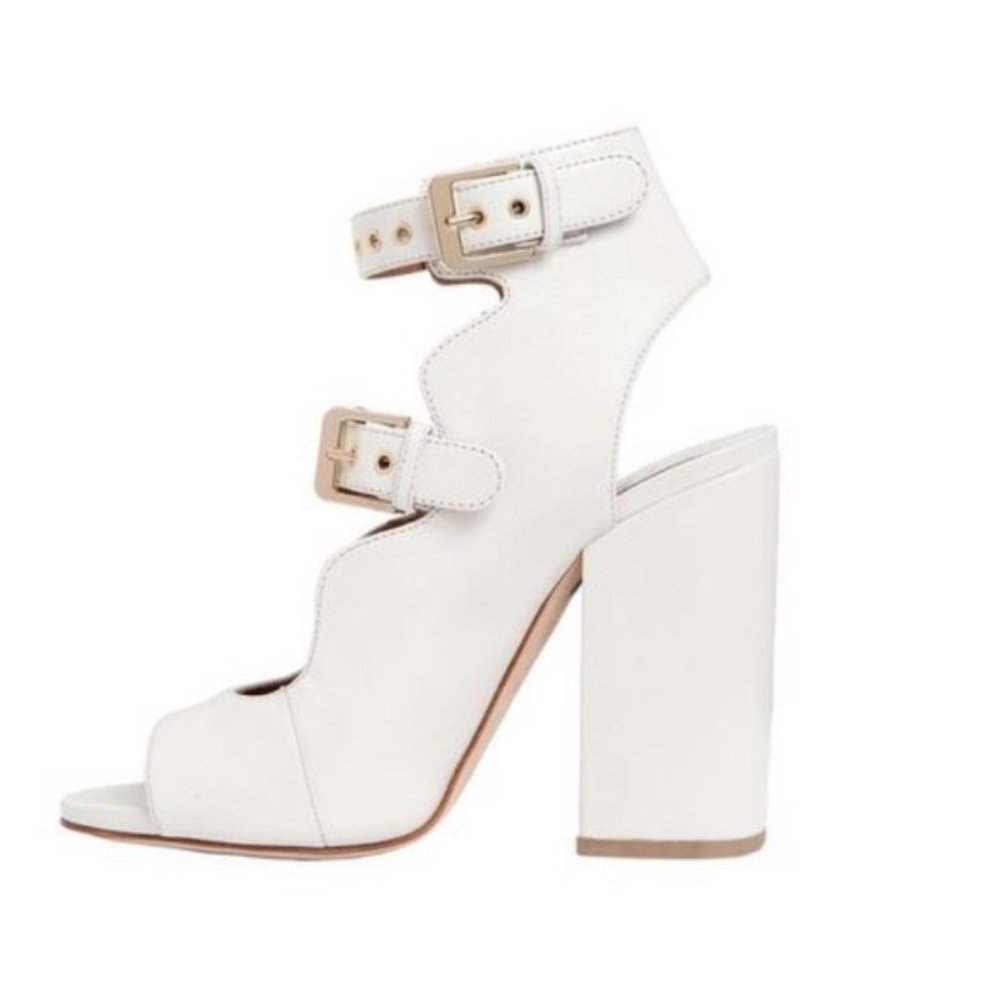 LAURENCE DACADE NELEN EDEN BEADED IVORY WHITE SANDALS - Picture 6 of 16